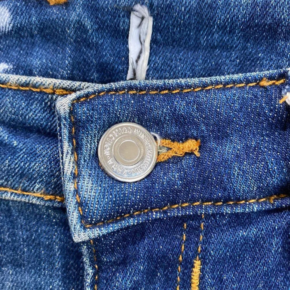 ZARA The Skinny Jeans Medium Wash Mid Rise Whiskering Size 25 - Picture 5 of 8